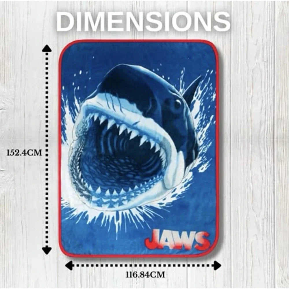 Franco JAWS‎ 46x60 Inch Micro-Plush Throw Blanket Shark Universal Studios NEW